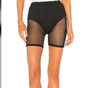 Brand New Revolve Superdown Fishnet Shorts (black)